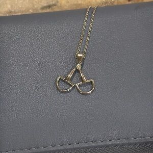 Silver Snaffle Horse Bit Necklace Pendant